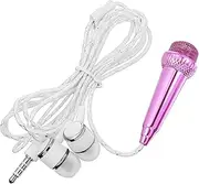 ibasenice Mini Microphone for Phone Portable Singing Mic with Sound Tiny Voice Recording Microphone for Smartphone Computer and Tablet Use