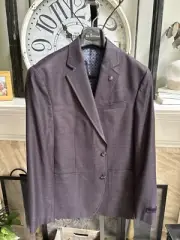 NEW TED BAKER ENURANCE men's sport jacket in a muted purple weave 42R
