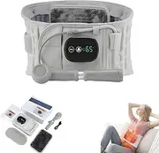 Lupps Back Belt, Nuviol 3-in-1 Back Belt, Inflatable BackBrace Cordless with 3 Levels Heating & 6d Vibration Massage with LED Display, PU Breathable,Adjustable Length,Digital Display