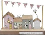 Lesser & Pavey Love & Affection Home Sweet Home Wooden House Triple Ornaments For Home Decor and Gifts For Women & Men | House For Shelves & Living Room Accessories | Decorative Home Accessories