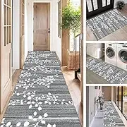 Modern Grey Hallway Runner Rug Non Slip Washable Area Rug，Indoor Corridor Hall Entryway Runner Carpet，80X200cm Doormat 60cm/70cm/80cm/100cm Wide(3.3ft×4.9ft/100×150cm)