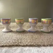 Wooden Footed Egg Cups-set Of 4