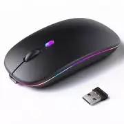 Wireless Bluetooth Mouse Rechargeable LED Dual Mode Mouse Bluetooth 5.2 and U...