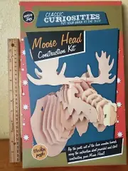 Brand New Classic Curiosities: Moose Head Construction Kit, Wooden Puzzle - 3D