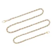 55" Purse Chain Strap with Buckles for Shoulder and Cross Body (Gold + Gold)