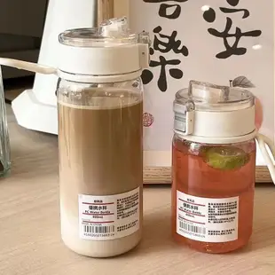 MOOPS無印良品平替玻璃杯簡約便攜隨手杯帶茶隔耐高溫水杯奶茶自帶杯子