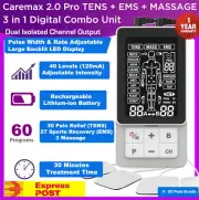 TENS Machine EMS 3 in 1 Microcurrent Unit Pain Relief Massager Extra Pad Bundles