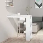 vidaXL Wall Bar Table White 102x45x103.5 cm Engineered Wood
