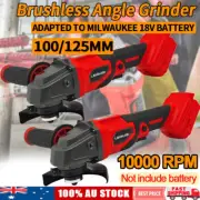Brushless Cordless 125mm 100mm Angle Grinder Polishing For Milwaukee 18V Battery