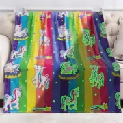 Unicorn Gifts Toys for Kids Girls - Glow in The Dark Blanket Birthday Christmas