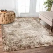 3' x 5 ' Washable Area Rug - Low Pile Soft 5' x 3' (Rectangular) Texture-brown
