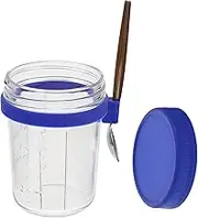 Vaguelly Portable Yogurt Cup with Spoon Leak Breakfast Container for Home School Travel Compact Lightweight Design for Fruits Porridge Oatmeal