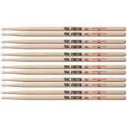 6 Pairs Vic Firth 5B Nylon Tip American Classic Hickory Drumsticks