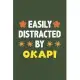 Easily Distracted By Okapi: Okapi Lovers Funny Gifts Dot Grid Journal Notebook 6x9 120 Pages