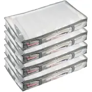4Pcs Underbed Storage Bags with Lid Handle Large Capacity Under Bed Storage Box·