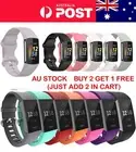 For Fitbit Charge 3/4 & 5/6 Replacement Silicone Wristband Watch Band Strap