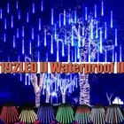 192 LED Lights Meteor Shower Rain Tree String Light Garden Party Outdoor US