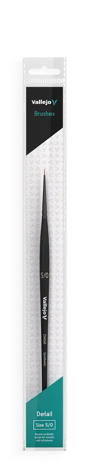 Vallejo Hobby Brushes: Detail Round Synthetic Brush No. 5/0
