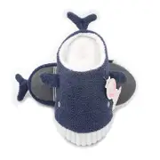 Nevenka Cute Soft Plush Whale Slippers Home Shoes for Adult-Blue