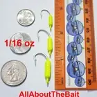 50 pack - 1/16oz - CHARTREUSE - Yellowtail Snapper Jigs - Mustad Saltwater Hook
