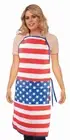 PATRIOTIC APRON USA American Flag BBQ Grill 4th July Party Smock Red White Blue