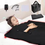 Sauna Blanket for Detoxification, Portable Far Infrared Sauna for Home with Arm Holes for Comfort, 1-6 Level Adjustable Temprature Rannge 35-85°C, 1-60 Minutes Timer,1800 x 800