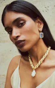 [Lizzie Fortunato] Tile Earrings In Glacier