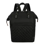 Waterproof Mummy Backpack Outdoor Nappy Diaper Bag Travel Baby Nursing Bag Handbag BLACK COLOR