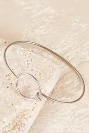Silver Hoop Bangle--TGT-BKJ2444S