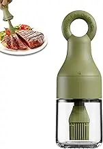 Oil Dispenser Bottle with Brush,Olive Container with Silicone Brush | Heat-Resistant Leak-Proof Oil Dispenser for Camping Deep Frying Baking BBQ Home Bar Salad Making Cooking