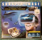 SHARPER IMAGE SMARTPHONE 360 DEGREE VIRTUAL REALITY HEADSET - NEW IN BOX! WHITE