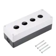 Push Button Switch Control Station Box 22mm 4 Button , White and Black