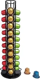 Vibhgtf Coffee Pod Holder Carousel for Coffee Capsules | 360 Degree Rotating Vertical Rack, Metal Coffee Bar Organizer Rack for Coffee Station, Holds 40 Capsules