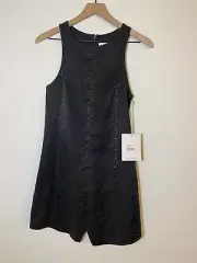 One by One Teaspoon Black Monochromatic Snakeskin Animal Print Shift Dress S NWT