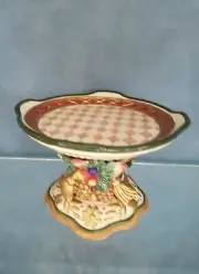 Fitz & Floyd Jolly Ole St. Nick Pillar Candleholder New In Box