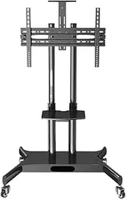 Universal TV Stand TV Stand TV Bracket Rolling Mobile TV Stand On Wheels for 32-75 Inch LED LCD Flat Screen TVs, Height Adjustable Rolling AV Shelf TV Mount Stand (