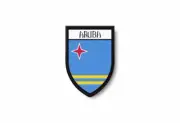 PATCH PATCHES EMBLEM IRON ON GLUE PRINT FLAG world crest aruba