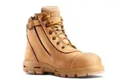 Redback Mens Cobar Nubuck Zip Side Safety Work Boot USCWZS - Wheat