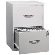 Soho 2 Drawer Filing Cabinet White