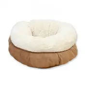 Afp Lamb Donut Cat Bed Tan