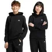 Adidas | Kids Essentials Small Logo Feel Cozy Fleece Hoodie (Black)