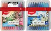 MONAMI Plus Pen 3000 Felt Tip Pens, Fine Point (0.4mm), Coloring/Drawing/Journaling, Assorted Colors, 48-Pack