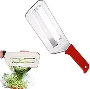 Stainless Steel Shredder Knife - Cabbage Shredder and Vegetable Slicer, Upgraded Dual Blade Julienne Cutter, for Coleslaw Kitchen (A-Red)