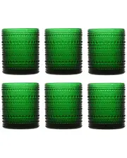 Fortessa Set of 6 Jupiter Glass DOF Green Glasses