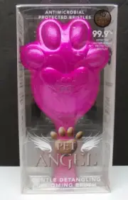 Tangle Angel Pet Angel Gentle Detangling Grooming Brush Fuschia NIB