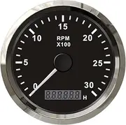PMGMZPGPMA 85MM Gasoline Diesel Engine Tachometer 3000RPM 4000RPM 6000RPM 8000RPM with Hourmeter Boat Truck Car RV Waterproof Automobile Tachometer(3K BS)