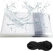 Clear PVC Tarpaulin - 1.5m x 1.5m, Waterproof, Transparent Sheet with Eyelets and Rope, Ideal for Home, Garden, Outdoor, Camping, Caravan