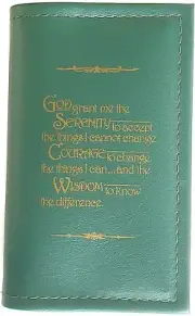 12 Step Book Cover - Small Book (24HrDay) - Green - SM01