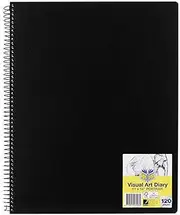 Spirax PP Cover Side Opening Visual Art Diary, 120 Pages, 11 x 14 Inch Size, Black