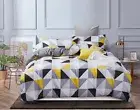 Geometric Super King Size Duvet Doona Quilt Cover Set